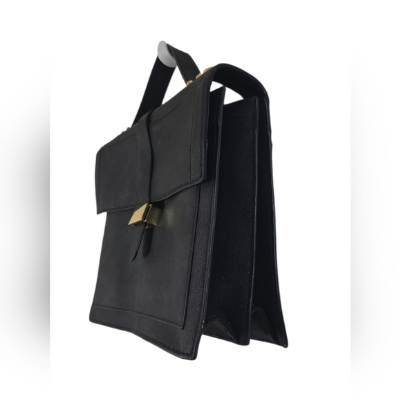 Badgley Mitchka Black Saffiano Leather Lena Satchel - Picture 3 of 15